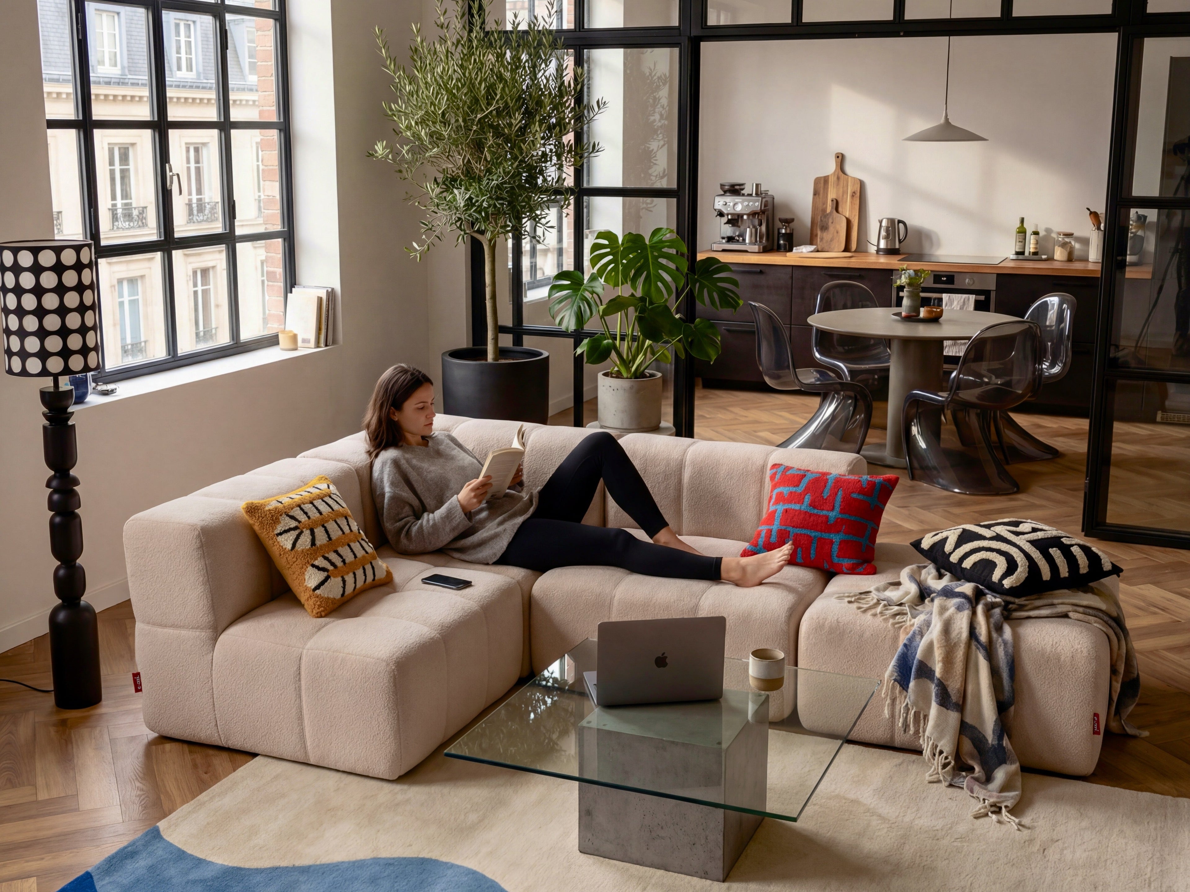 6 Teiliges Modulares Sofa – Beige