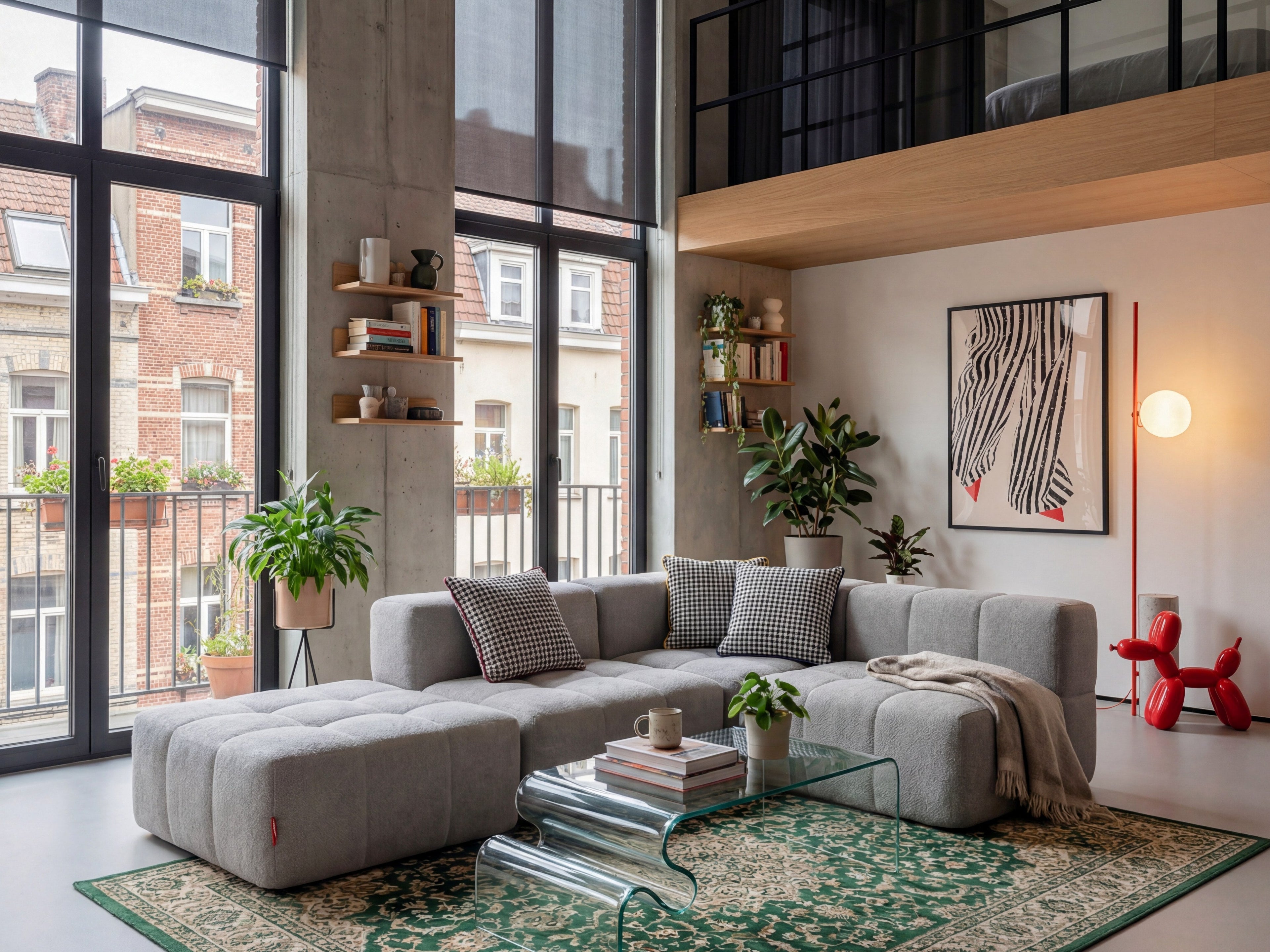 6 Teiliges Modulares Sofa – Grau