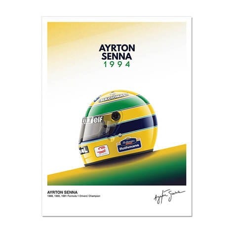 Poster Formel 1 Helme Rennfahrer Gewinner  · Deko Print ohne Rahmen
