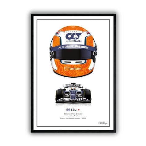 Poster Formel 1 Helme Rennfahrer Gewinner  · Deko Print ohne Rahmen