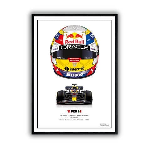 Poster Formel 1 Helme Rennfahrer Gewinner  · Deko Print ohne Rahmen