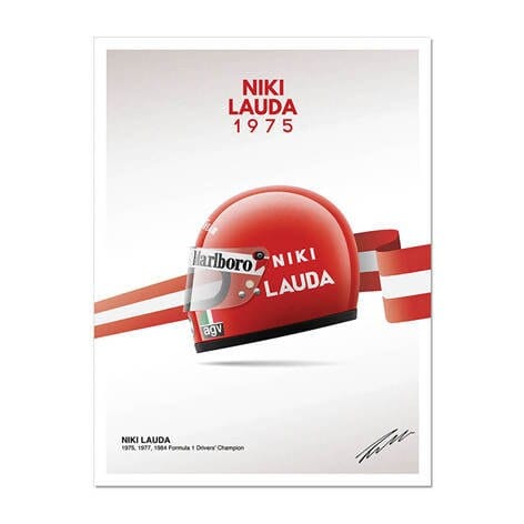 Poster Formel 1 Helme Rennfahrer Gewinner  · Deko Print ohne Rahmen