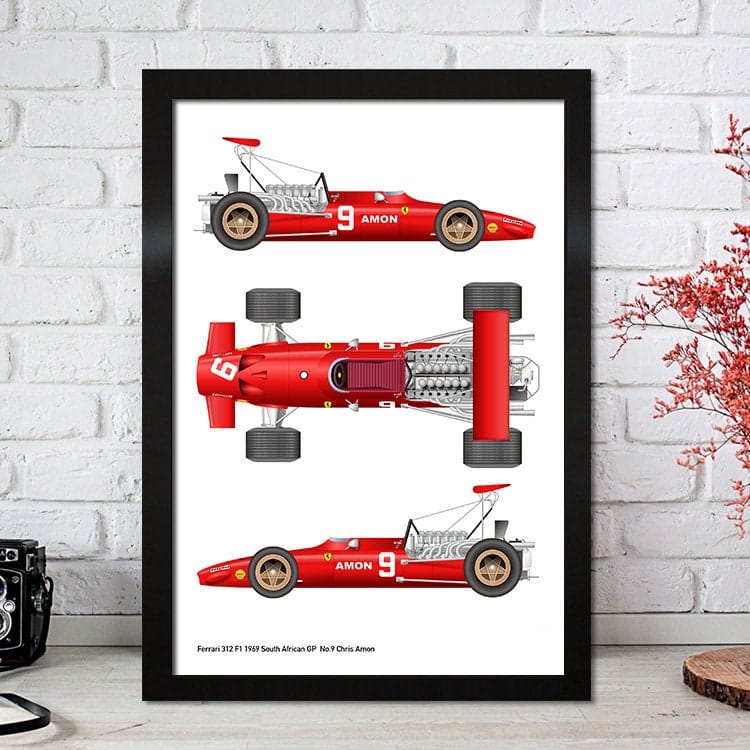 Poster Formel 1 Rennfahrer Legenden Rennwagen · Deko Print ohne Rahmen
