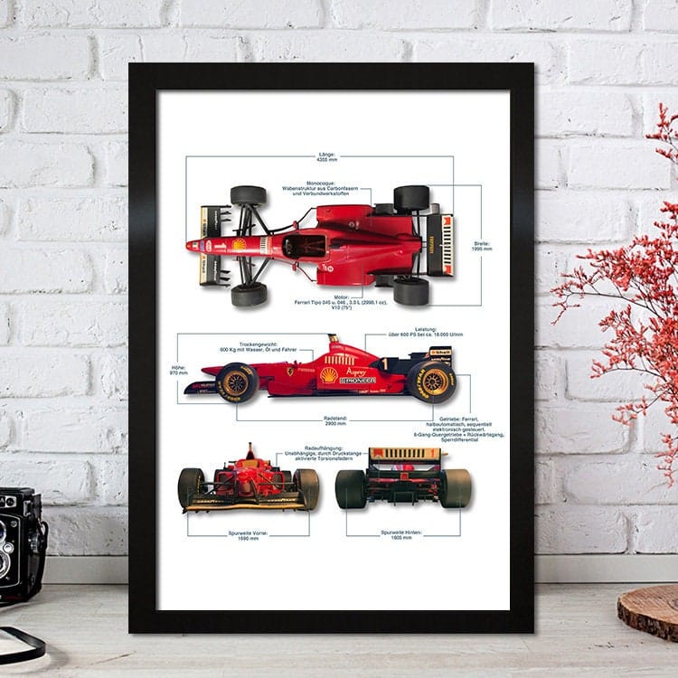 Poster Formel 1 Rennfahrer Legenden Rennwagen · Deko Print ohne Rahmen