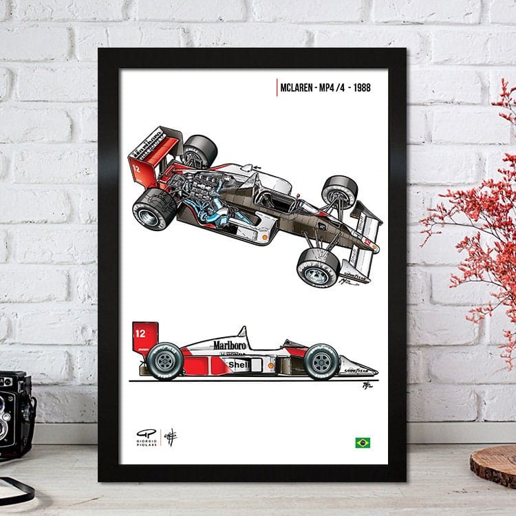 Poster Formel 1 Rennfahrer Legenden Rennwagen · Deko Print ohne Rahmen