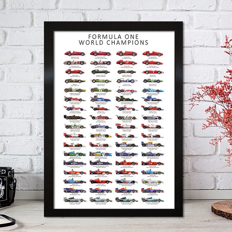 Poster Formel 1 Rennfahrer Legenden Rennwagen · Deko Print ohne Rahmen
