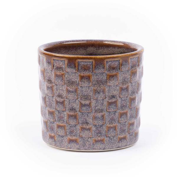 Pot Set Madrid – 6-piece – Ceramic Pots Ø7.2cm x H6.3cm – Mini Planters with Unique Patterns – Boho & Modern