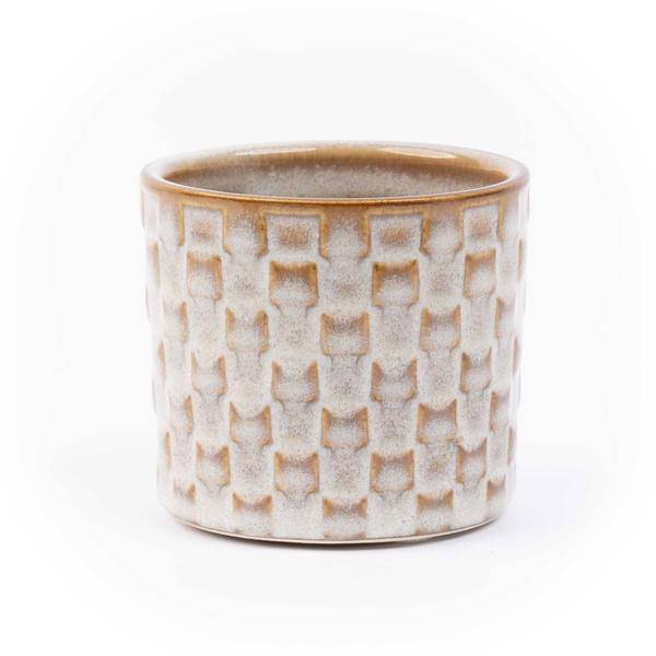 Pot Set Madrid – 6-piece – Ceramic Pots Ø7.2cm x H6.3cm – Mini Planters with Unique Patterns – Boho & Modern