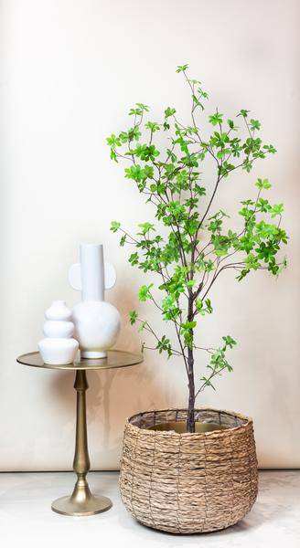 Kunstpflanze Tropaeolum speciosum – Ostindische Kirsche – 210 cm – Realistischer Kunstbaum – Pflegefrei – Für Büro, Wohnzimmer & Wintergarten – Dekobaum mit Natur-Look