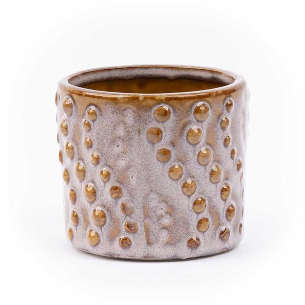 Pot Set Madrid – 6-piece – Ceramic Pots Ø7.2cm x H6.3cm – Mini Planters with Unique Patterns – Boho & Modern