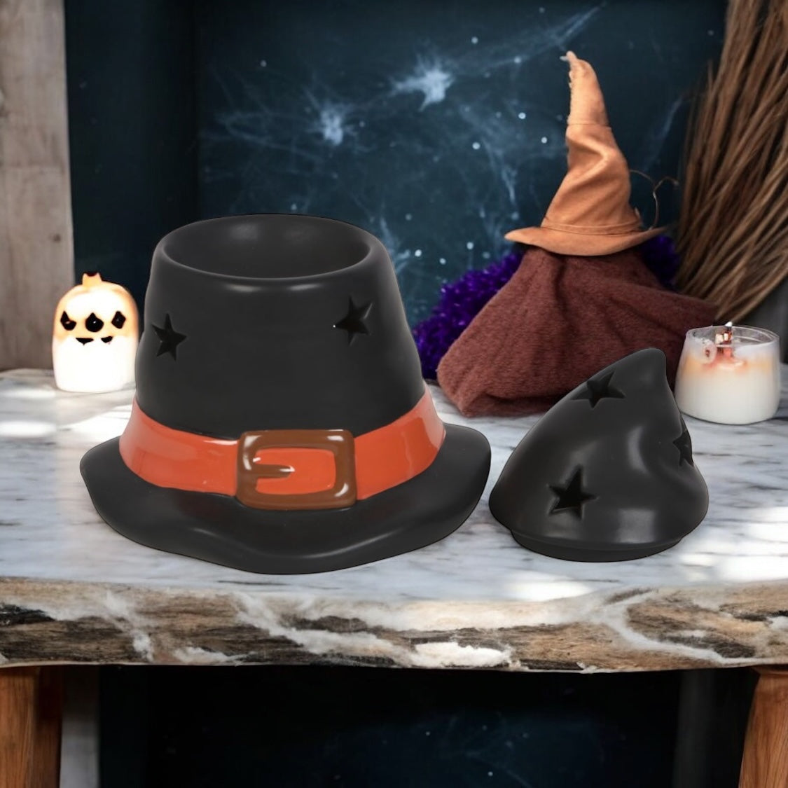 Halloween Witch Wizard Hat Wax Melt and Essential Oil Warmer-1